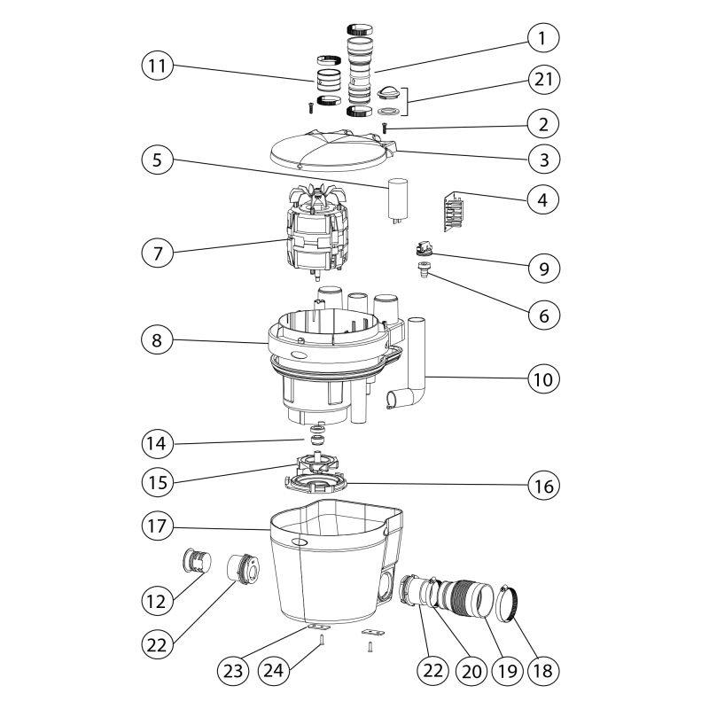 Saniswift Easy solution for remote laundry room installationSaniflo